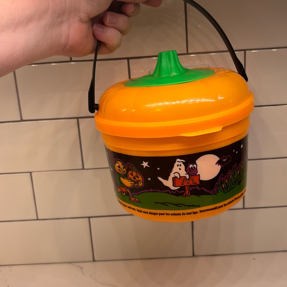 1999 Happy Meal Pumpkin Bucket Pail